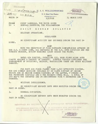 Memorandum, Daily Korean Bulletin