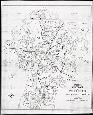 Voter precinct map of Wakefield, Massachusetts