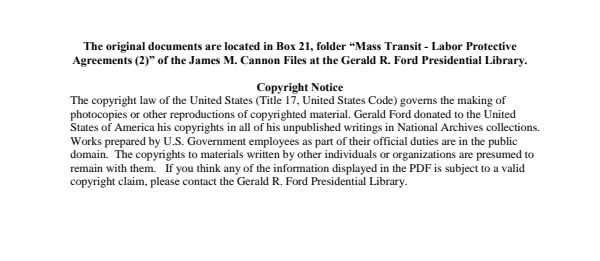 Mass Transit - Labor Protective Agreements (2)
