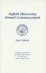 1998 Suffolk University commencement program, Law School