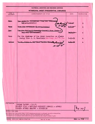 Memorandum from J. K. Mansfield to the Chairman of the Joint Committee on Atomic Energy