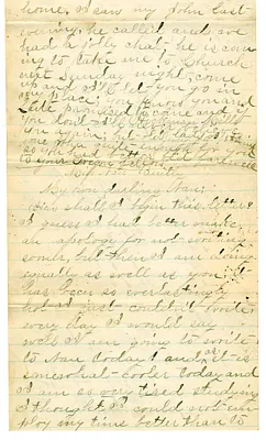 Letter from Mary Martha Truman to Nancy Bentley
