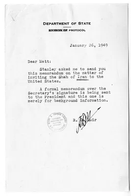 Memorandum from R. D. Muir to Matthew Connelly, with Attachment and Related Material