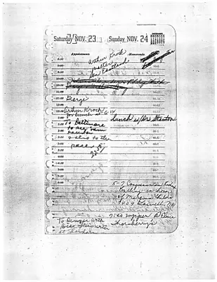 Lyndon Johnson's 1957 Desk Diary, beginning 11/23/1957
