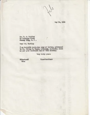 Letters Sent to E.A. Markley, May 16, 1934