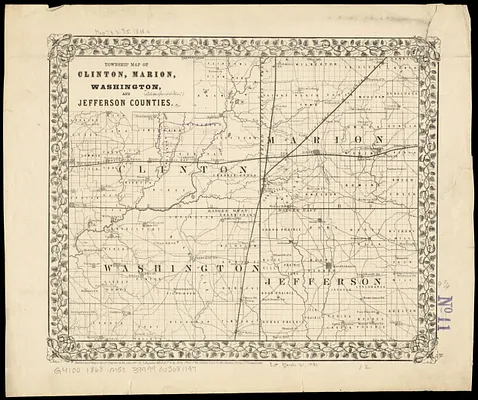 Township map of Clinton, Marion, Washington, and Jefferson Counties