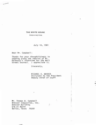 Correspondence – July 1981 (6)