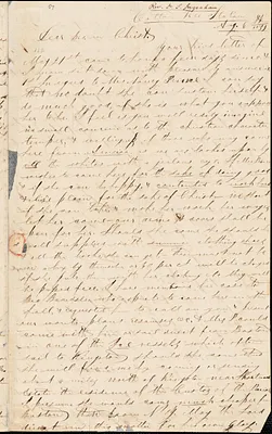 Letter from D. S. Ingraham, Cotton Free Station, to Amos Augustus Phelps, Aug. 6. 1839