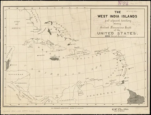The West India Islands and adjacent territory showing British possessions south of the United States