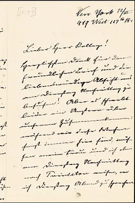 Eucken, Rudolf, 1846-1926 autograph letter signed to Hugo Münsterberg, New York, 22 March [1913?]