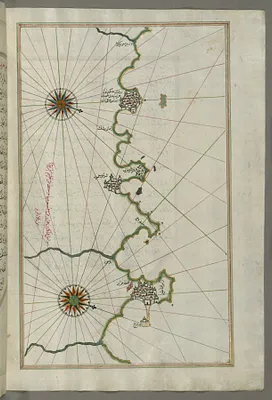 Map of the Algerian Coast around Algiers