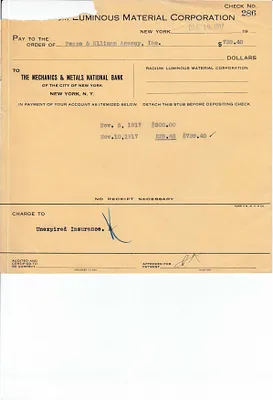 Check, December 10, 1917