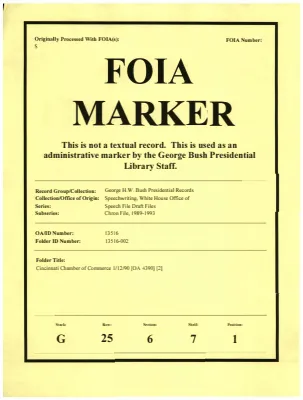 Cincinnati Chamber of Commerce 1/12/90 [OA 4390] [2]