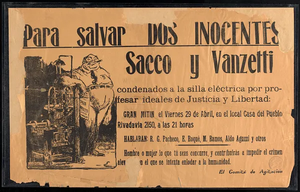 Para salvar dos inocentes Sacco y Vanzetti