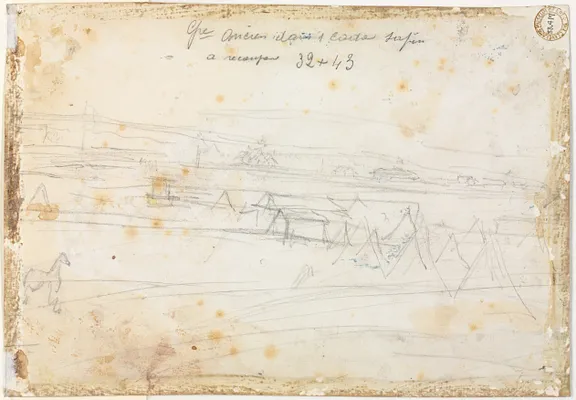 War Encampment Scene (verso)