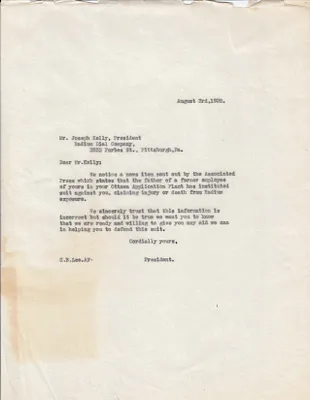 Letters Sent to Joseph Kelly, August 3, 1928