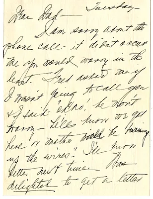 Letter from Bess W. Truman and Margaret Truman to Harry S. Truman