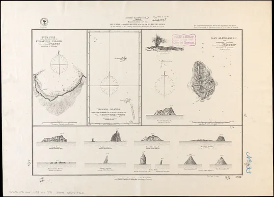 North Pacific Ocean, Japan, examination of the islands and dangers south of Fatsizio Sima