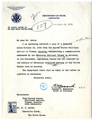 Memorandum from George T. Summerlin to M. C. Latta, with Attachment