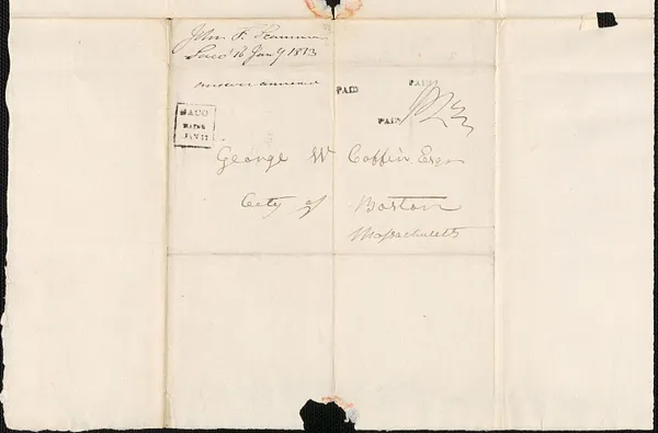 John F. Scamman to George Coffin, 16 January 1833