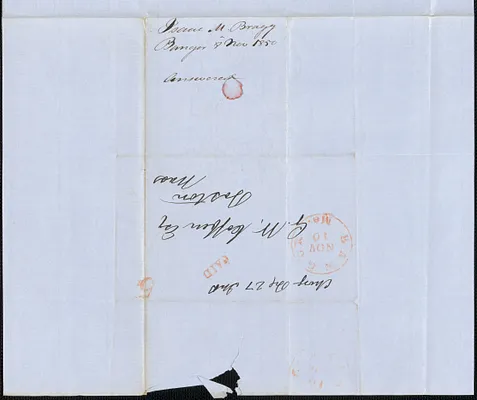 Isaac M. Bragg to George Coffin, 8 November 1850