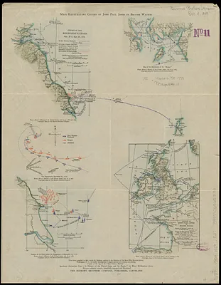 Maps illustrating cruises of John Paul Jones in British waters
