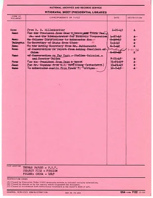 Memorandum from R. H. Hillenkoetter