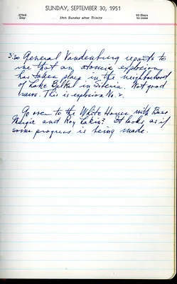 Diary Entry of President Harry S. Truman