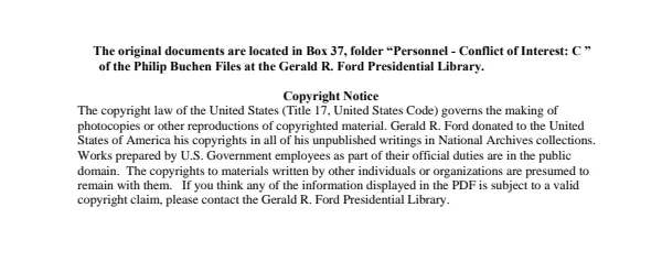 Personnel - Conflict of Interest: C