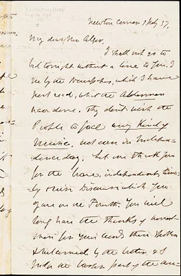 Letter from Lydia Dodge Cabot Parker, Newton Center, [Massachusetts], to William Rounseville Alger, 1857 July 1 and 1862 June 9