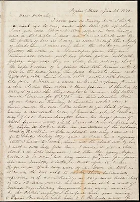 Letter from Anne Warren Weston, Poplar Street, [Boston], to Debora Weston, Jan. 25, 1842