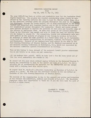 Executive Committee Report