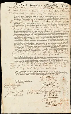 John Wright indentured to apprentice with James Hathway of Spencer, 27 March 1793