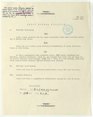Memorandum, Daily Korean Bulletin
