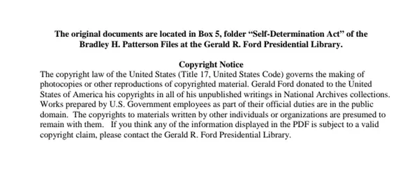 Self-Determination Act