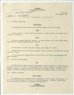Memorandum, Daily Korean Bulletin