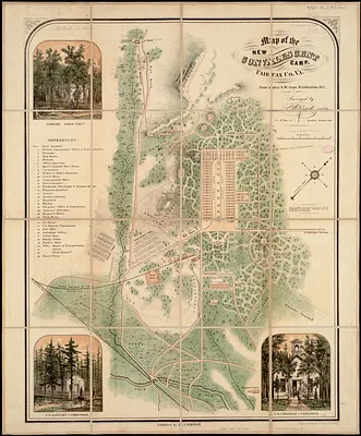 Map of the new convalescent camp