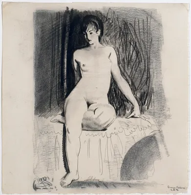 Seated Female Nude (Emma Story Bellows)