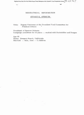 Spencer, Stuart K. [Biography]