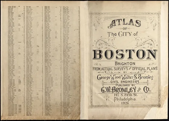 Atlas of the city of Boston : Brighton