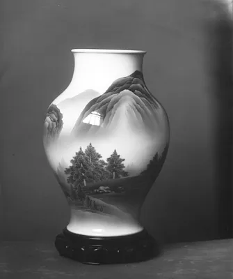 Vase with Mountain Landscape