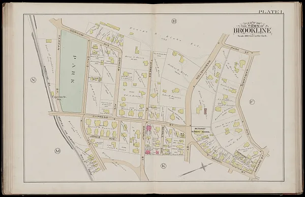 Atlas of the town of Brookline, Norfolk County, Massachusetts