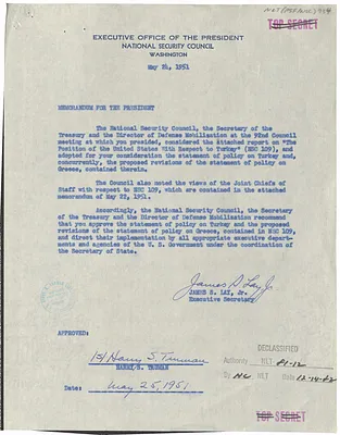 Memorandum from James S. Lay, Jr. to President Harry S. Truman