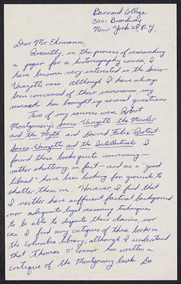 Herbert Brutus Ehrmann Papers, 1906-1970. Sacco-Vanzetti. David Felix: letters, notes, debate, HBE drafts. Box 12, Folder 7, Harvard Law School Library, Historical & Special Collections
