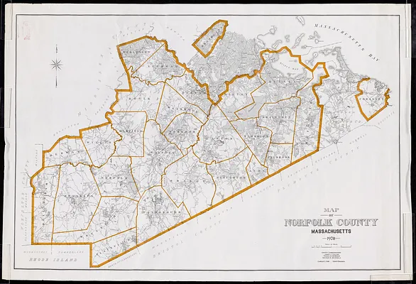 Map of Norfolk County, Massachusetts