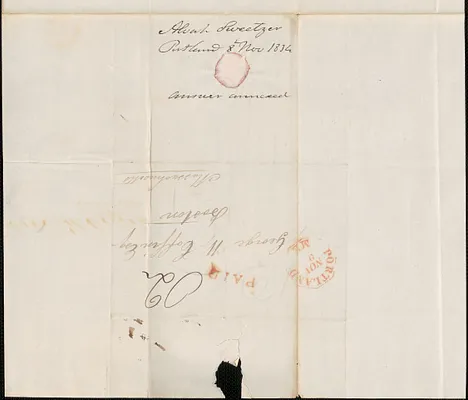 Alvah Sweetser to George Coffin, 8 November 1834