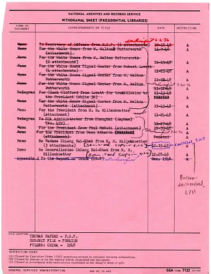 Memorandum from R. H. Hillenkoetter