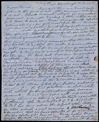 Letter from Eliza Wigham, Edinburgh, to Samuel May, 12.11.1858