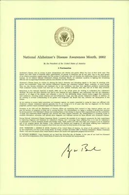 National Alzheimer's Disease Awareness Month, November 2002