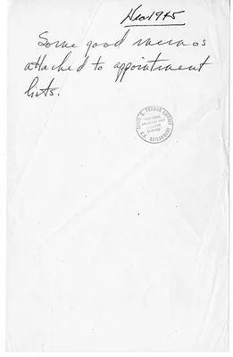 Longhand Note of President Harry S. Truman
